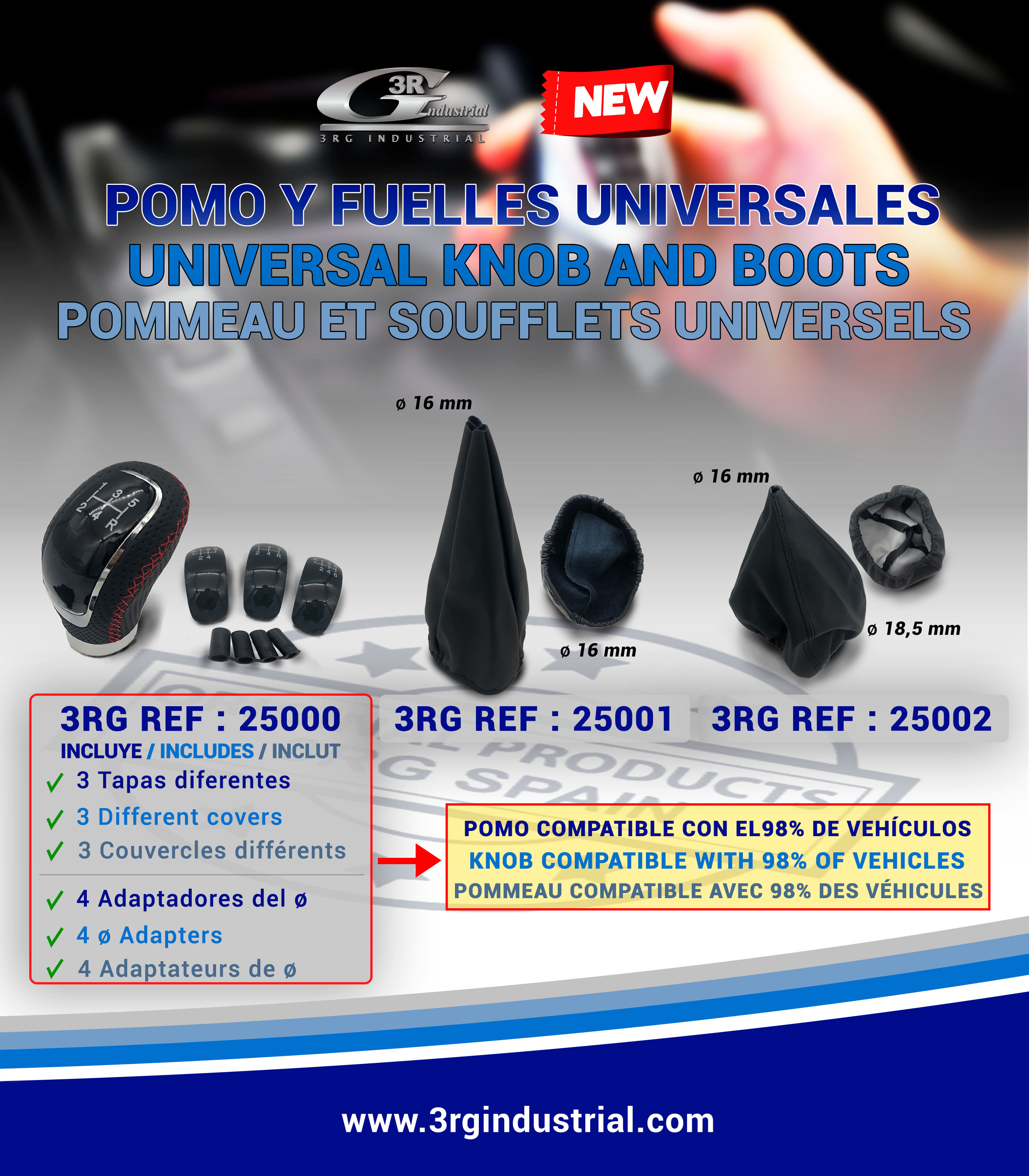 Universal knob and  boots